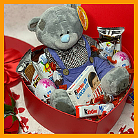 Романтический подарок девушке на 14 февраля и 8 марта подарочный бокс Сладкий Приятный Сюрприз с медвежонком
