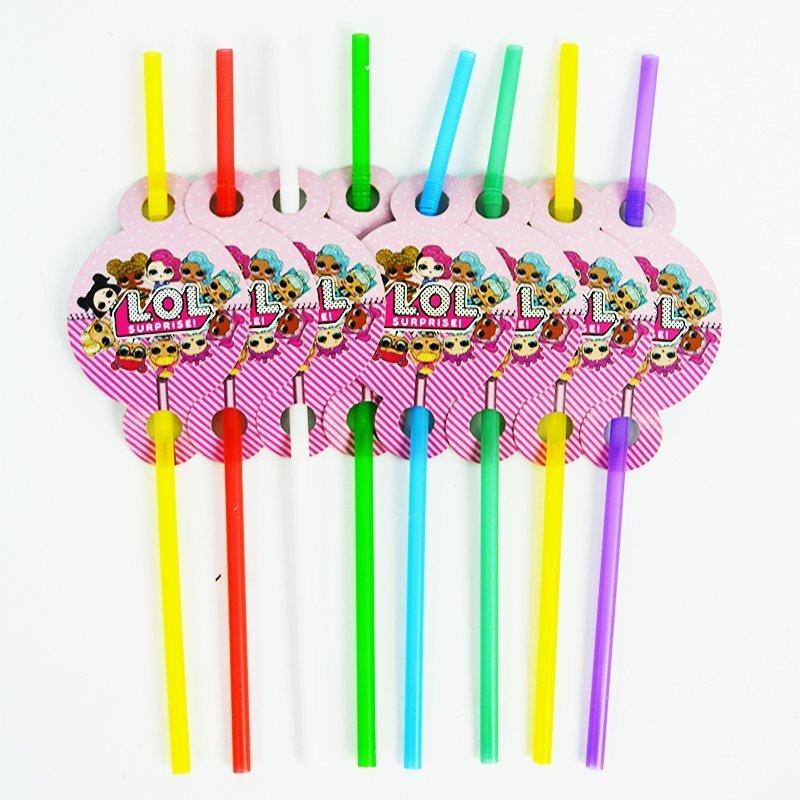 Соломинки святкові Ляльки Лол 8 од