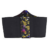 Корсет пояс на талію з кольоровим малюнком метелика , декоративний корсет на липучці та шнурівці, фото 6