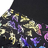 Корсет пояс на талію з кольоровим малюнком метелика , декоративний корсет на липучці та шнурівці, фото 7
