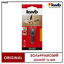 Зенкер по дереву та кольоровому металу 16 мм KWB Вольфрамова сталь Хвостовик 8 мм