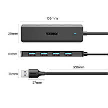 USB Hub UGREEN кабель 60см 4-Port USB 3.0 CM 219, фото 2