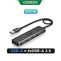 USB Hub UGREEN кабель 60см 4-Port USB 3.0 CM 219, фото 3