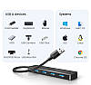 USB Hub UGREEN кабель 60см 4-Port USB 3.0 CM 219, фото 3