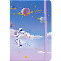 Блокнот А5 у клітинку 80 аркушів на гумці 140 х 210 мм Космонавт — 1