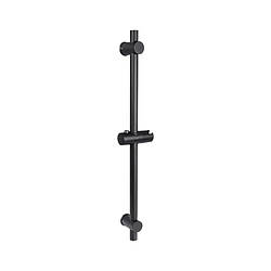 Душова стійка з тримачем універсальна Qtap Lepit 665 мм округла QTLEP82103OB Black Matt