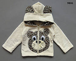 Хутряна кофта "Леопард" для дівчинки. 90, 110 см