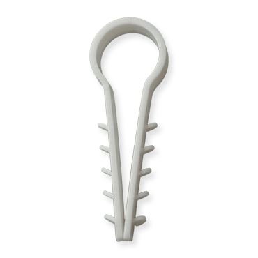 Дюбель-ялинка (затискач) для круглого кабелю Polax D 16 білий (37-055), фото 1