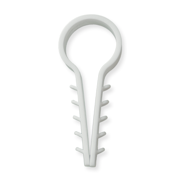 Дюбель-ялинка (затискач) для круглого кабелю Polax D 20 білий (37-056), фото 1