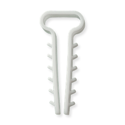 Дюбель-ялинка (затискач) для плоского кабелю Polax 14 х 5 мм білий (37-061)