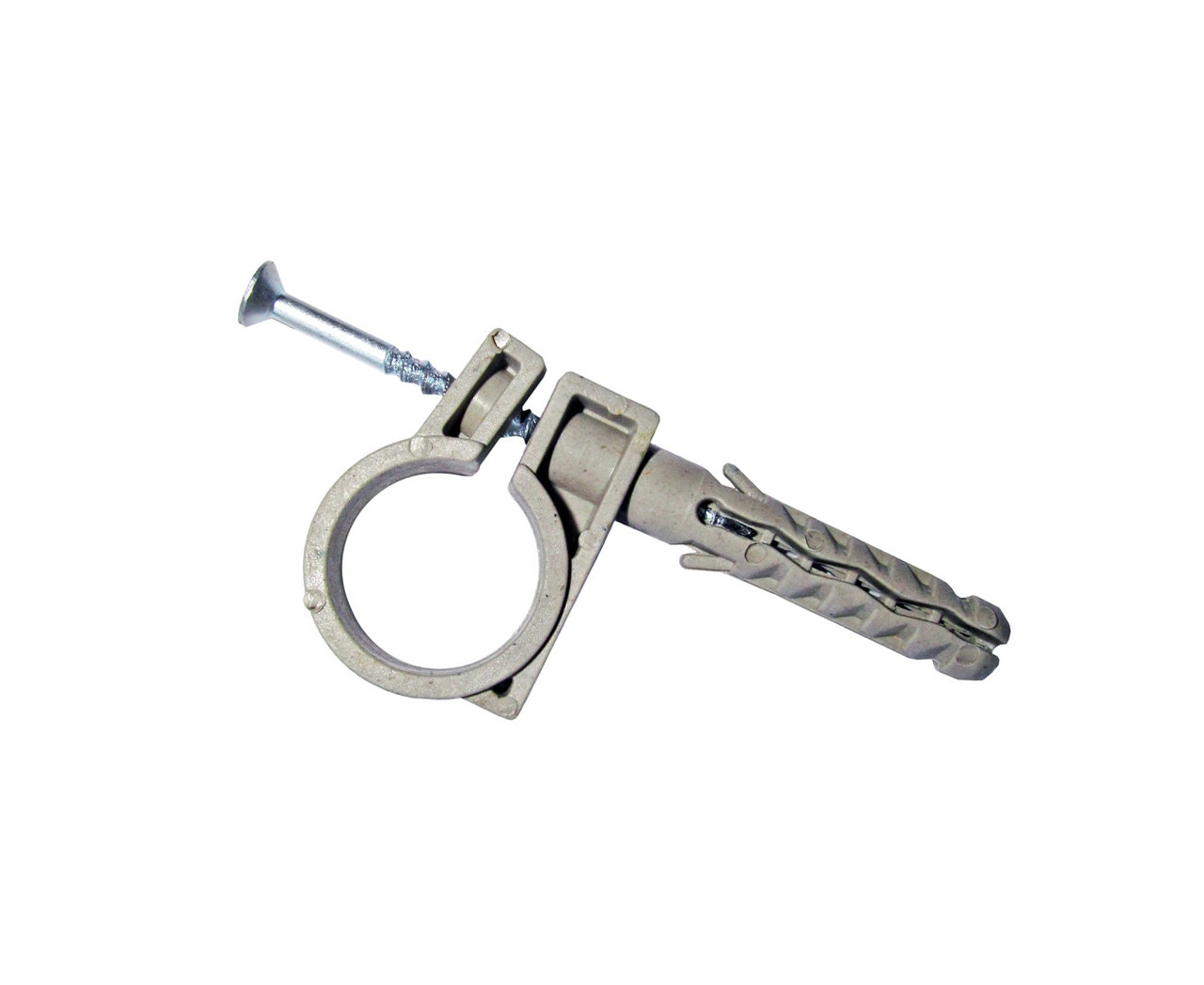 Обойма для труб і кабелю Polax D63 з ударним шурупом 25 шт. (37-080), фото 1