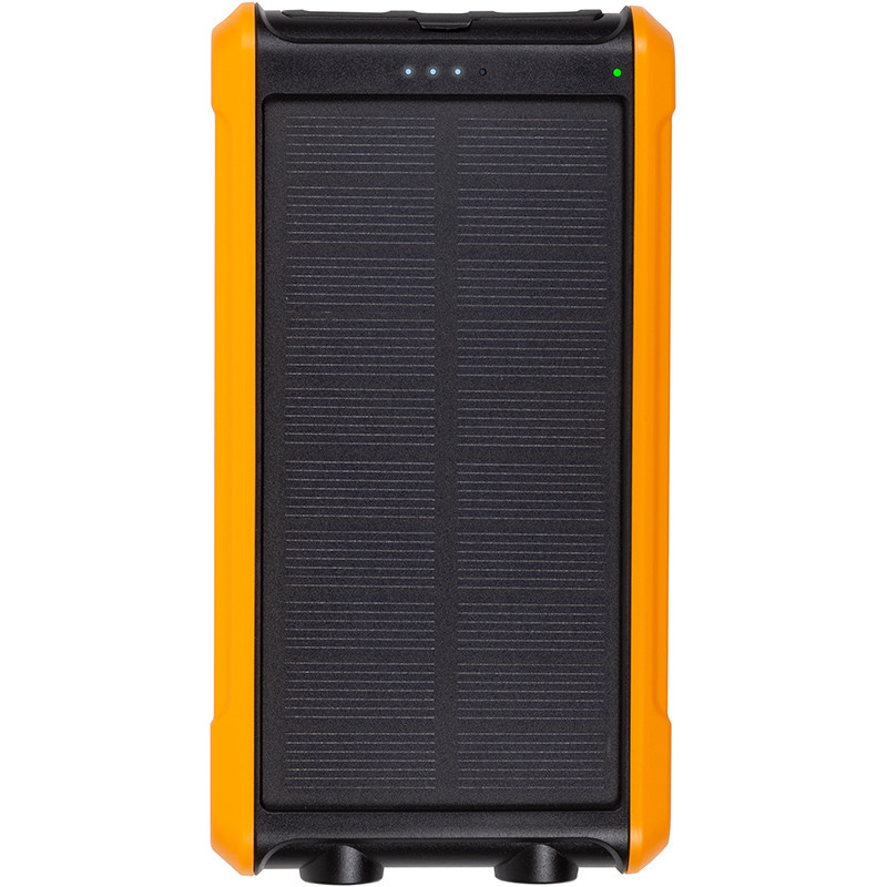 Універсальна мобільна батарея PowerPlant 10000mAh, 2xUSB-A, сонячна панель 5.5V-0,2A (PB930494)