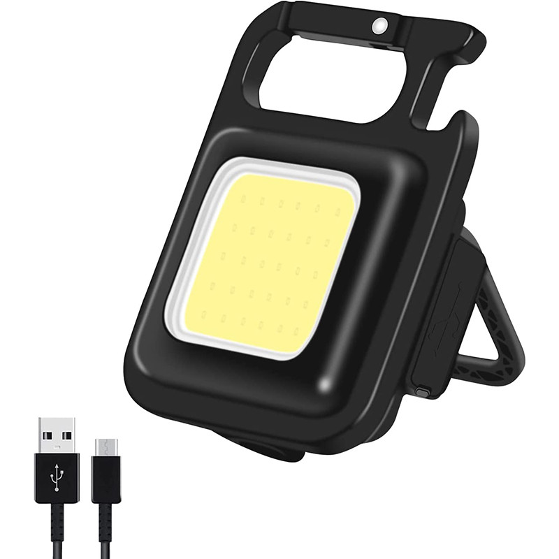 Ліхтарик HiSmart 6W 30 COB, 500lm, 500mAh, з карабіном і відкривачкою (AA620166), фото 1