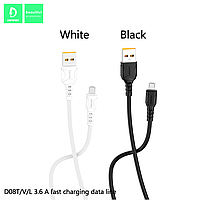 Кабель USB Denmen D08V USB - micro USB (3.6A) BLACK