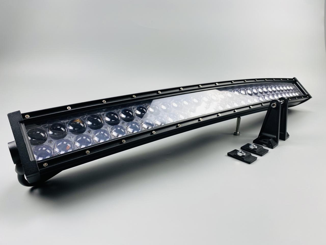 Фара LED BAR прямокутна світлодіодна панель 180W (напівколо) 3D лінза 9-32В IP67 led chip 3030 60 led ламп, фото 1