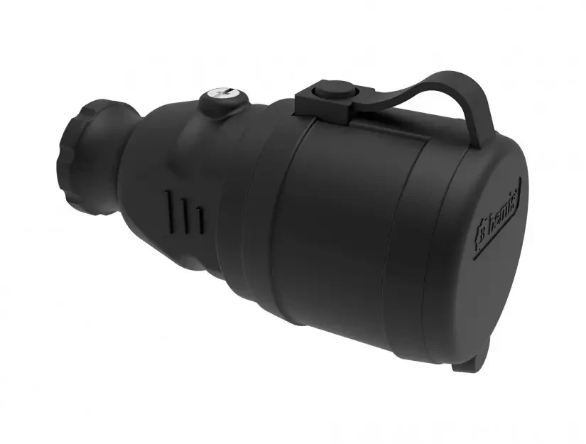 Розетка силова із заземленням каучукова переносна з кришкою BEMIS 1P+N+E 220-250В 16А, IP44,