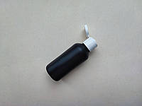 50 мл Круглый черный Полиэтилен HDPE с белой крышкой флип-топ 18/410, флакон пластмассовый атомайзер
