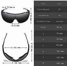 Сонцезахисні спортивні фотохромні вело окуляри чорні з білим, фото 2