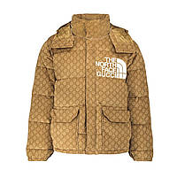 Куртка/пуховик Gucci x The North Face Print Jacket Beige/Ebony.