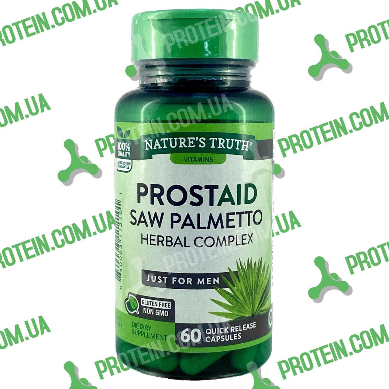 Профілактика Простати Nature's Truth ProstAid Saw Palmetto Herbal Complex 60 капс