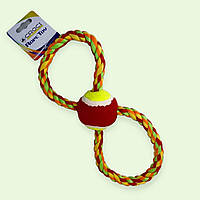 Игрушка для собак CROCI - Канат-грейфер Восьмерка с мячиком, 28 см, 6 см С6098319