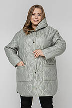 Жіноча демісезонна подовжена куртка М-1051, розміри 48-64, фото 3
