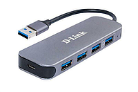Мультипортовий адаптер USB хаб USB3.0 D-Link DUB-1340/D1A 4хUSB3.0 Black