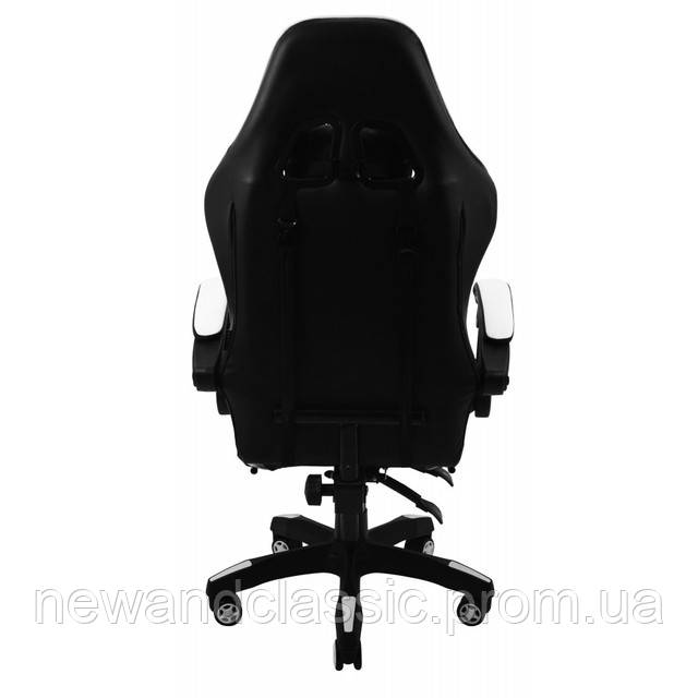 Крісло геймерське Bonro B-810 біле з підставкою для ніг - фото 4 - id-p2123353626