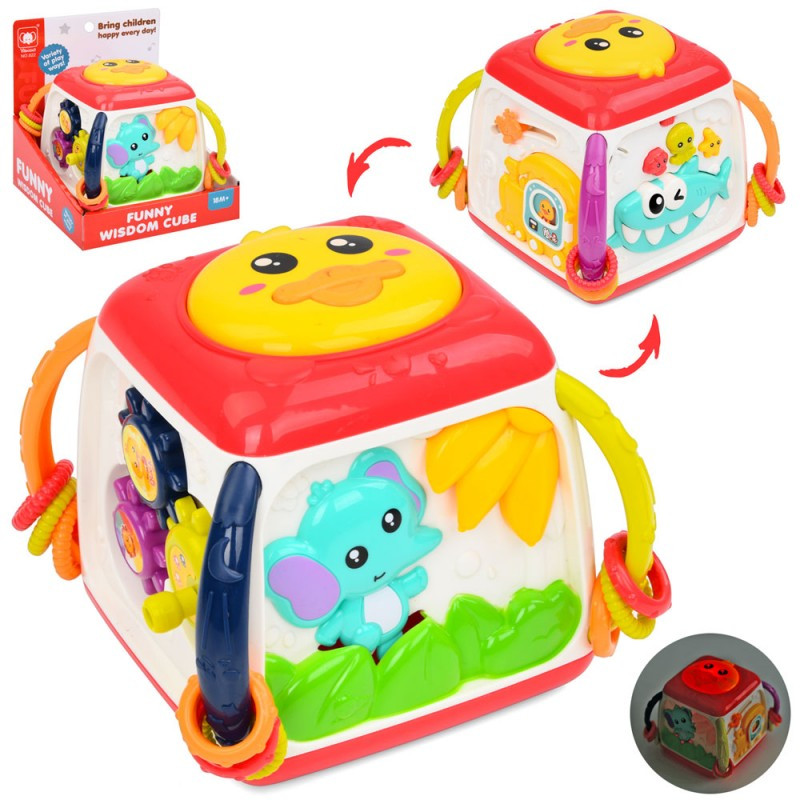 Музична іграшка 822, 15-13-16 см, музика, звук, світло, рухомі деталі, шестерні, на батарейках, фото 1