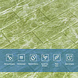 Декоративна 3D панель самоклейка Глибокий зелений (цегла) (069) SW-00000171, фото 4