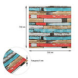 Самоклеюча декоративна 3D панель 700х700х5мм Рожеве дерево (050) SW-00000172, фото 3