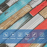 Самоклеюча декоративна 3D панель 700х700х5мм Рожеве дерево (050) SW-00000172, фото 4