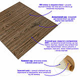 Декоративна 3D панель самоклейка 700х700х5мм Темний дуб (083) SW-00000018, фото 2