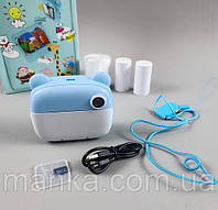 Дитячий фотоапарат з вбудованим принтером + Флешка . для миттєвого друку фото