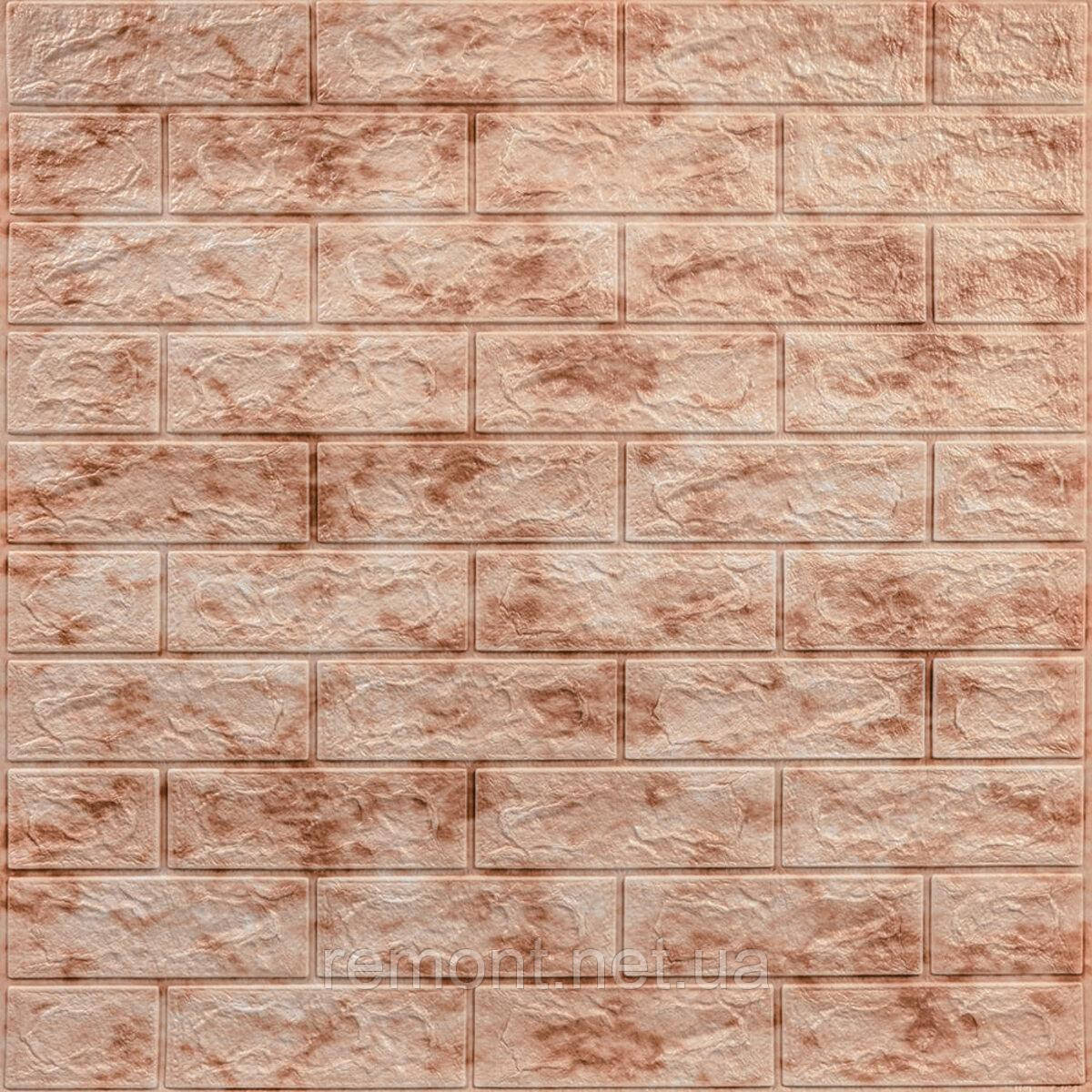 №63-3 Самоклеюча 3D панель "Мармур Капучино" 77×70 см товщина 4 мм, фото 1