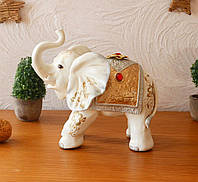 Статуетка слоника з прикрасами, хобот вгору 20 см