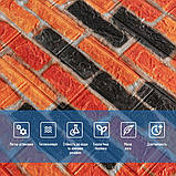 Самоклеюча декоративна 3D панель 700х770х5мм Бежево-коричнева Катеринославська матова цегла (047M) SW-00000636, фото 4