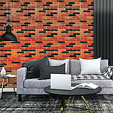 Самоклеюча декоративна 3D панель 700х770х5мм Бежево-коричнева Катеринославська матова цегла (047M) SW-00000636, фото 5