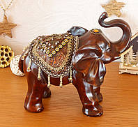 Фігура слона з прикрасами, хобот вгору 30 см