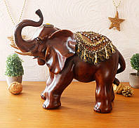 Фігура слона з прикрасами, хобот вгору 35 см