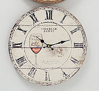 Настінний годинник Прованс МДФ сірий d34 см