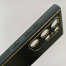 Чохол для Samsung Galaxy S24 Ultra шкіряний матовий чохол на телефон самсунг с24 ультра чорний u9h, фото 4