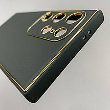 Чохол для Samsung Galaxy S24 Ultra шкіряний матовий чохол на телефон самсунг с24 ультра чорний u9h, фото 6