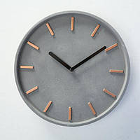 Настінний годинник Gela сірий бетон d28см (1xAA 1.5V)