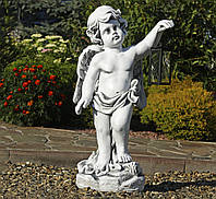 Садовая фигура Ангел с фонарем + LED 81х39х31 см