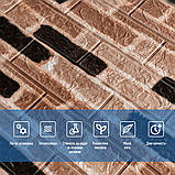 Самоклеюча 3D панель 700х770х3мм Класична цегла (346-3) SW-00001146, фото 4