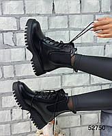 Жіночі черевики челсі натуральна шкіра 36-41 зима на шнурівці