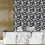 Самоклеюча поліуретанова плитка чорна сіра молочна цегла 305х305х1мм (D) SW-00001329, фото 5