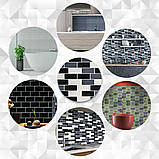 Самоклеюча поліуретанова плитка чорна сіра молочна цегла 305х305х1мм (D) SW-00001329, фото 7