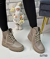 Женские ботинки челси натуральная кожа 36-41 ботильоны зима на шнуровке Мокко, 40